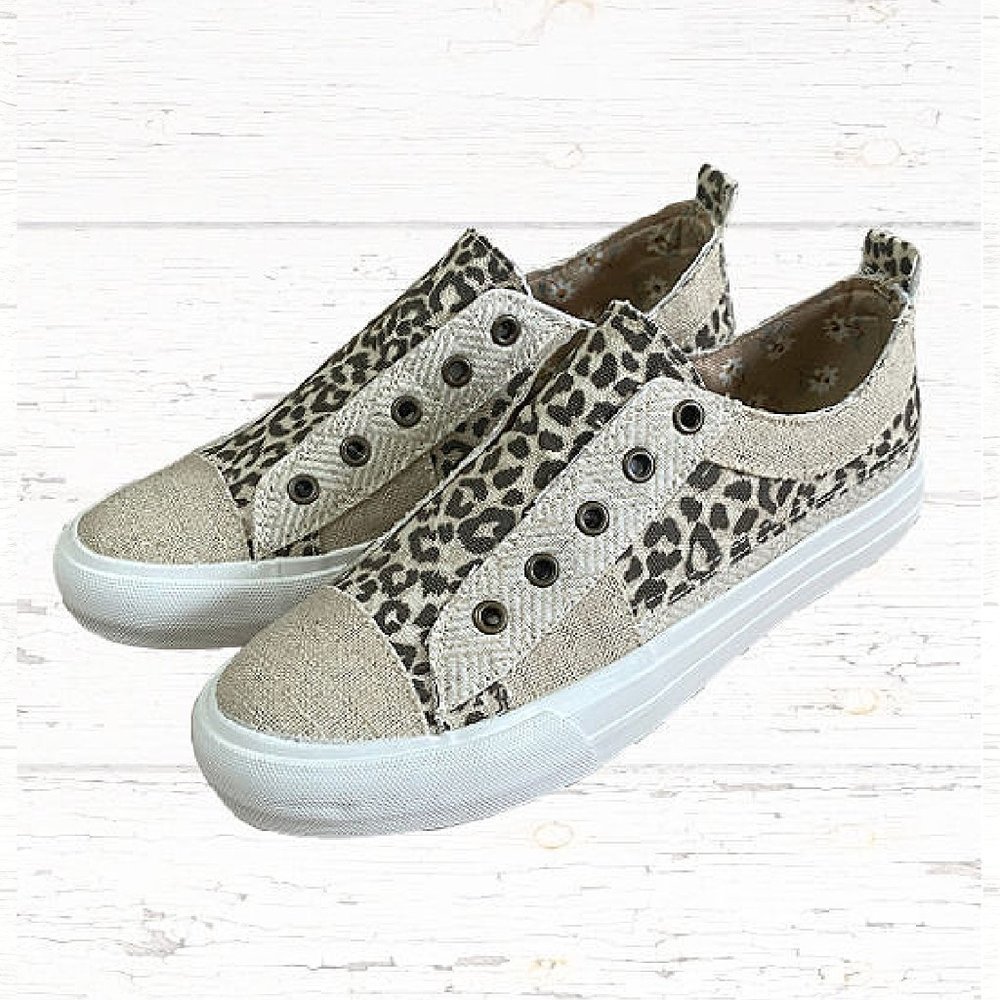 Gypsy Jazz Alice Slip On Sneakers in Cream Leopard